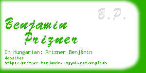 benjamin prizner business card